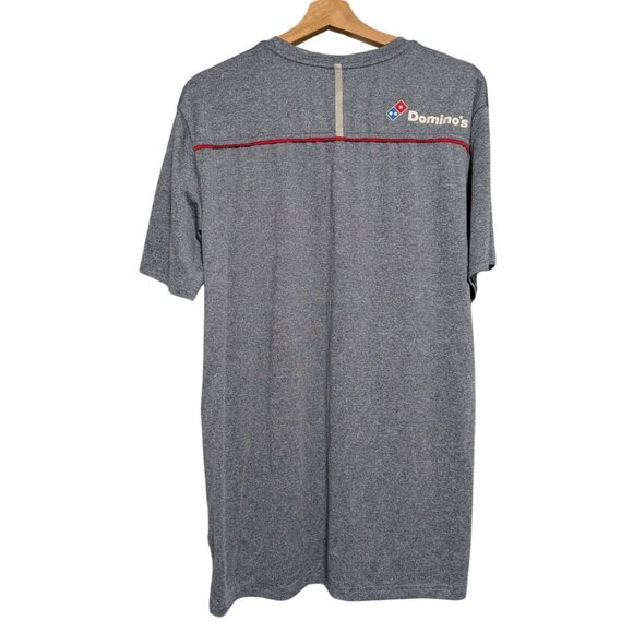 Dominos Pizza Gear Gray Button Polo Shirt Large Employee Uniform Mens Size M - Picture 2 of 7